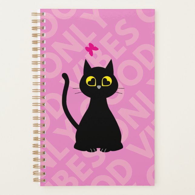 Agenda GOOD VIBES ONLY! - Funny Cat Planner (Anverso)