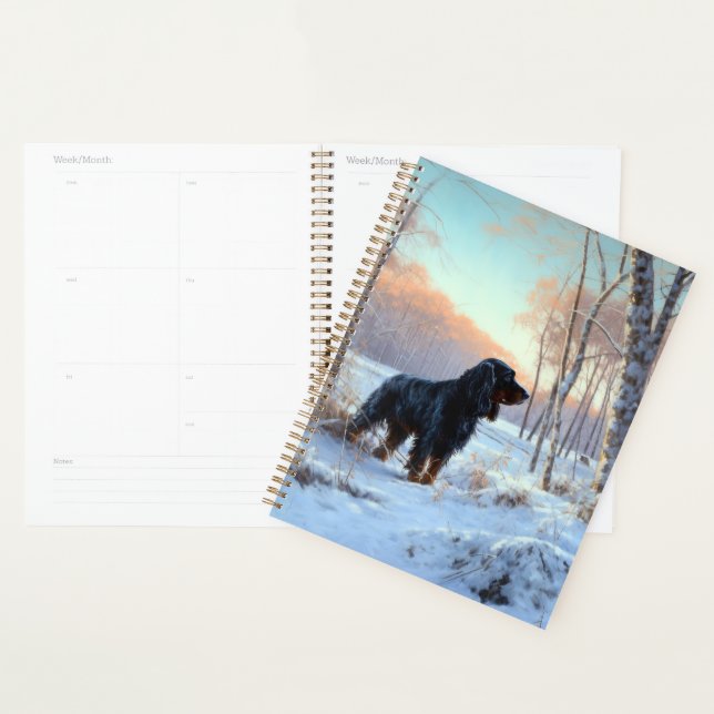Agenda Gordon Setter Deja que nieve Navidad (Demostración)