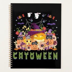 Agenda Gorra morado divertido Catoween, calabaza Naranja