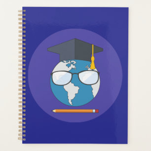 Agenda Gorrito de graduación de educación global Tierra P