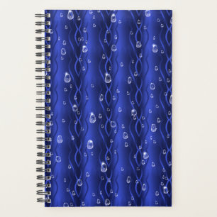 Agenda Gotas de lluvia azul Metalizado