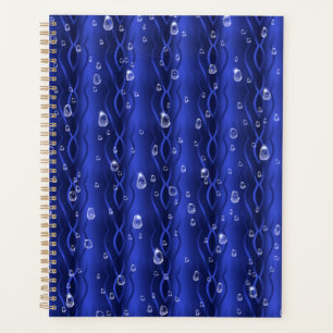 Agenda Gotas de lluvia azul Metalizado