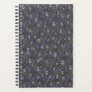Agenda Gotas de lluvia gris azul Metalizado