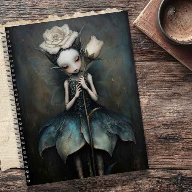 Agenda Gothic Enchanted Fairy Holding White Rose (Subido por el creador)