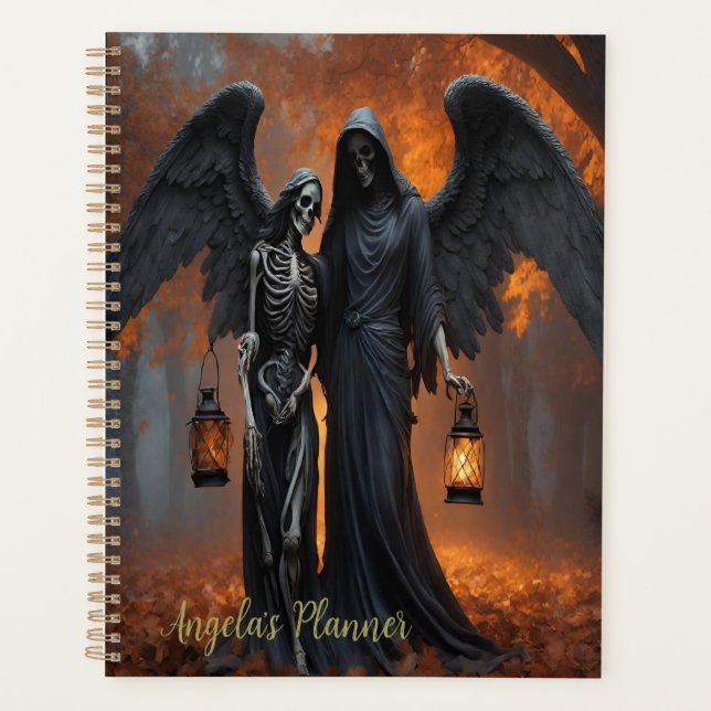 Agenda Gótico Dark Angel Personalizado (Anverso)