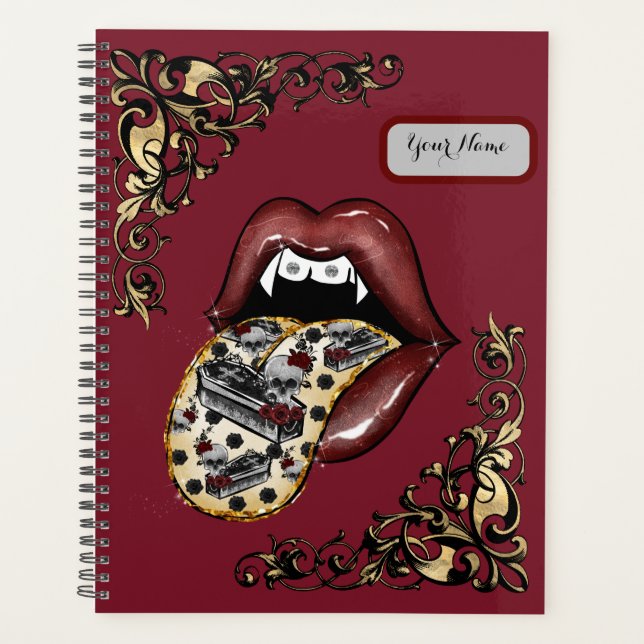 Agenda Gótico Glam Tongue Out Planner (Anverso)