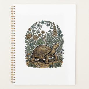 Agenda Grabado Antiguo Tortuga Jardín Botánico