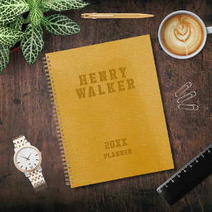 Agenda Grabado en relieve de negocios personalizado de cu