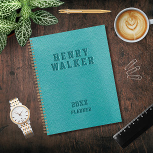 Agenda Grabado en relieve de negocios personalizado de cu