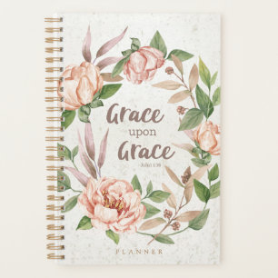 Agenda Grace Upon Grace - John 1:16 - Floral