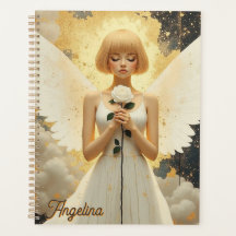 Gracia Celestial Ángel Bonito y Rosa Personalizado