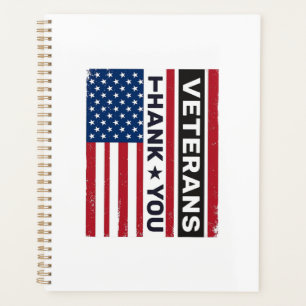 Agenda Gracias Veteranos Diseño de bandera angustiado Vec