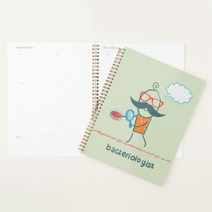 Agenda Gracioso bacteriólogo con bigote grande