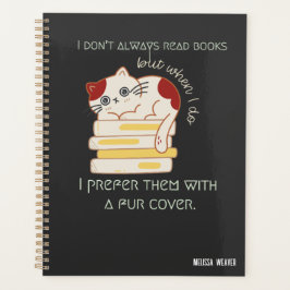 Agenda Gracioso Cat Pun para Bookwors