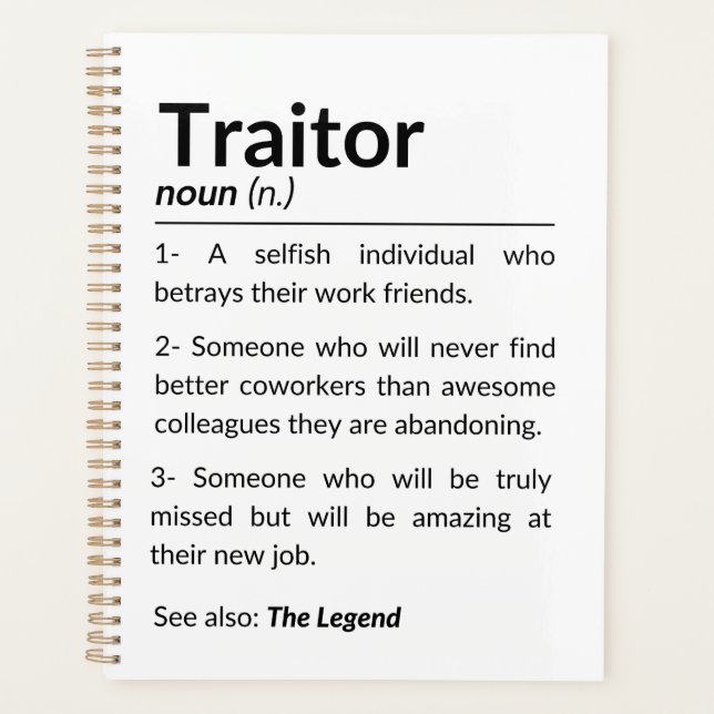 Agenda Gracioso compañero de trabajo de despedida, colega (Anverso)