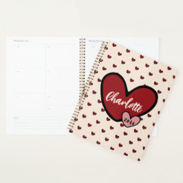 Agenda Gracioso Estilista Patrón de corazón dulce Regalos