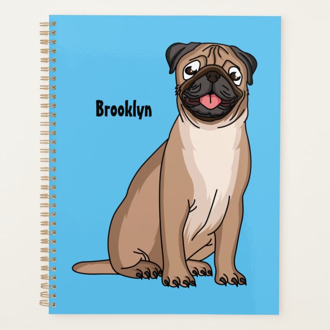 Agenda Gracioso ilustracion de personalizado de perro de  (Anverso)