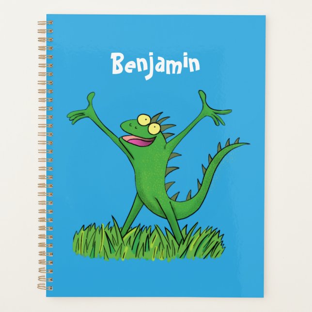 Agenda Gracioso lagarto de iguana con sonrisa verde (Anverso)