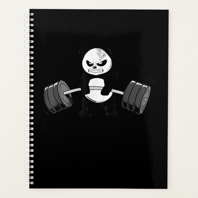 Agenda Gracioso Panda Workout Kitten Gym Deadlift Power (Anverso)
