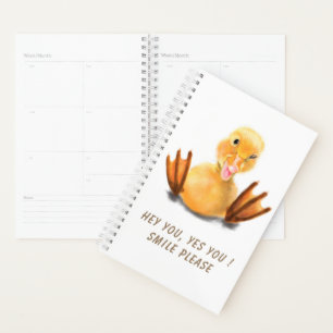 Agenda Gracioso pato amarillo juguetón Wink feliz Person