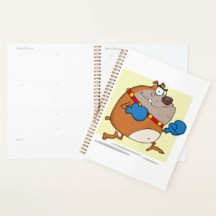 Agenda Gracioso Personalizado Bulldog Boxer Perro