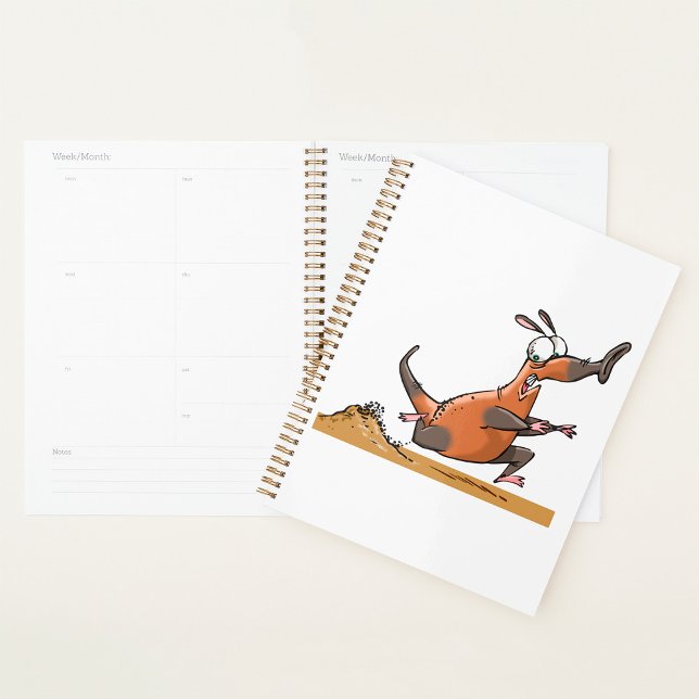 Agenda Gracioso Personalizado de Anteater Quirky Running  (Subido por el creador)