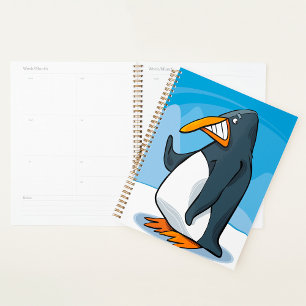 Agenda Gracioso Personalizado de Pingüinos Enfadados, Gua