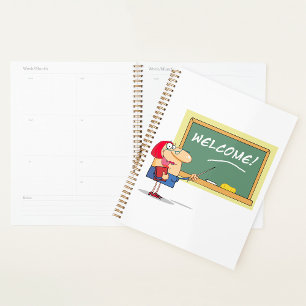 Agenda Gracioso profesor Personalizado recibe de vuelta a