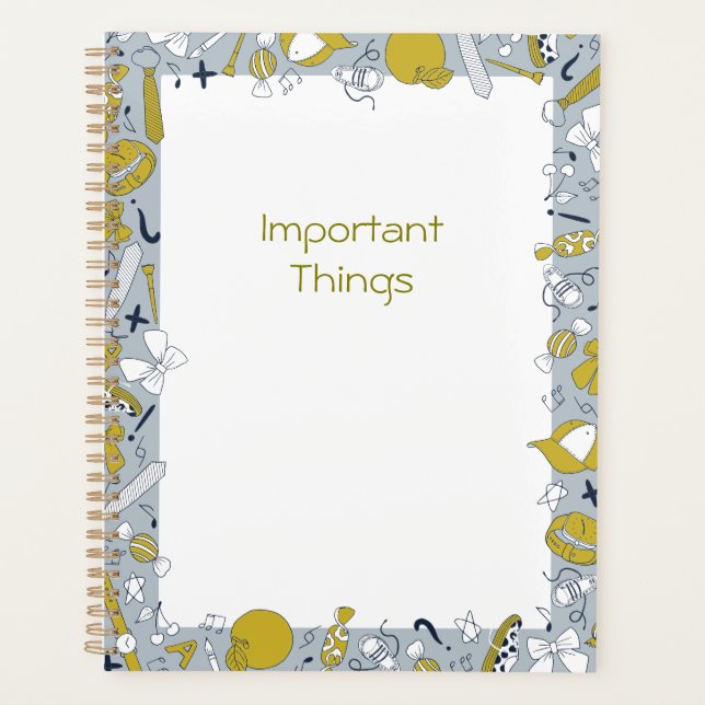 Agenda Gracioso profesor y niño vuelven a la escuela (Anverso)