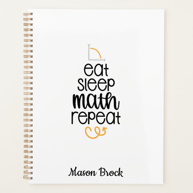 Agenda Gracioso regalo personalizado de la escuela de mat (Anverso)