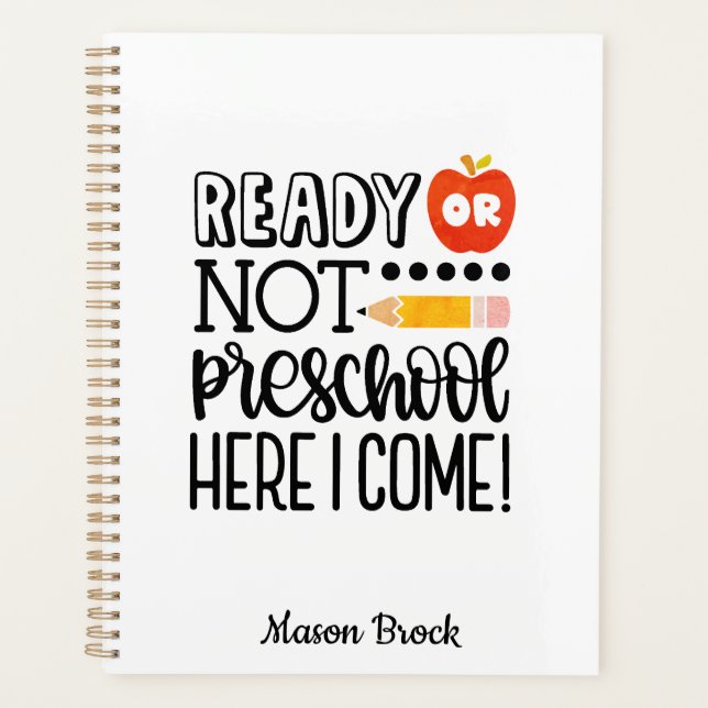 Agenda Gracioso regalo personalizado de la escuela de pre (Anverso)