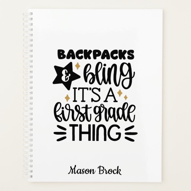 Agenda Gracioso regalo personalizado de primer grado (Anverso)