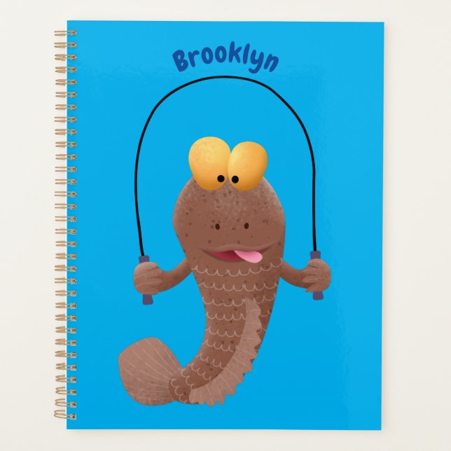 Agenda Gracioso saltando a la personalizado de pescado de (Anverso)