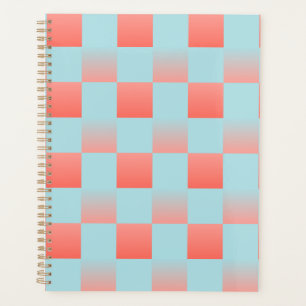 Agenda Gradiente a cuadros con estilo polvo azul coral ro