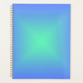 Agenda Gradiente de diamante azul a verde aguamarina