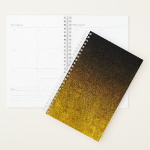 Agenda Gradiente de Purpurina amarillo y negro