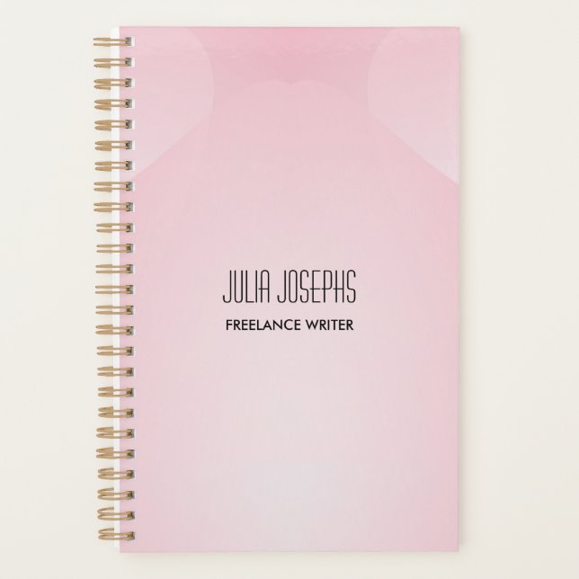 Agenda Gradiente geométrico rosa simple (Anverso)