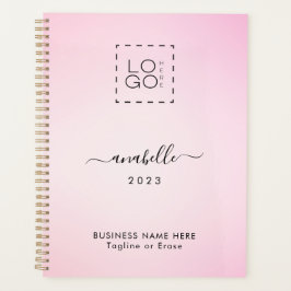 Agenda Gradiente rosa Añadir nombre Año Personalizado Log
