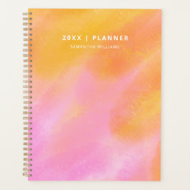 Agenda Gradiente rosa moderno estilo sin fecha