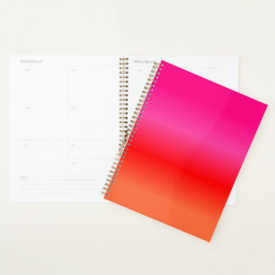 Agenda Gradiente rosa, rojo y Naranja