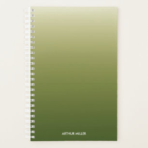 Agenda Gradiente verde ocre personalizado