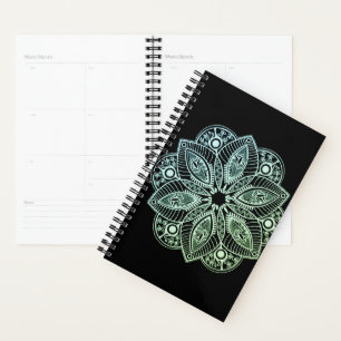 Agenda Gradiente verde tribal exótico Mandala