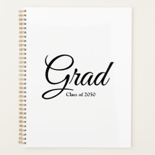 Agenda Grado año de clase personalizado blanco negro text