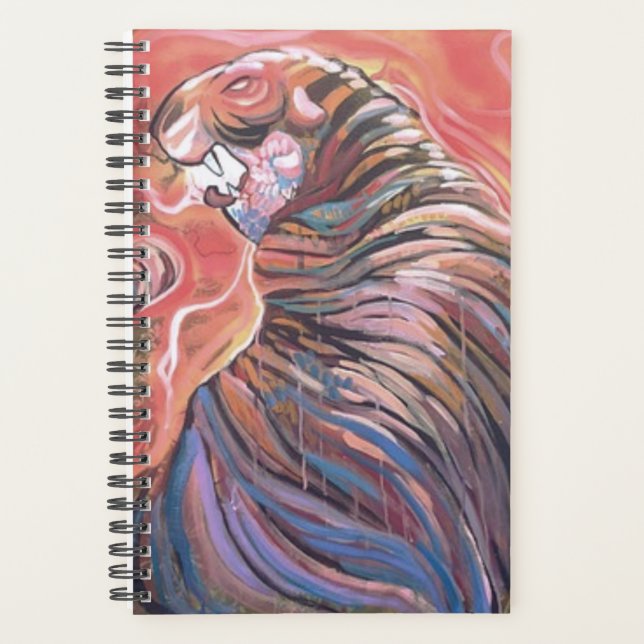 Agenda Graffiti Tiger Moderno Art Bright Journal (Anverso)