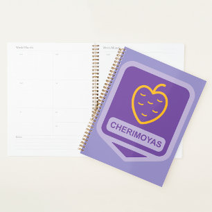 Agenda Gráfica de frutas Cherimoya única personalizable