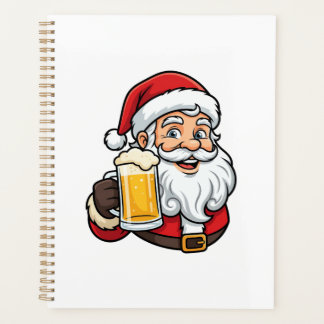 Agenda Gráfico de Navidad de Papá Noel bebiendo cerveza