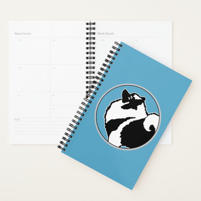 Agenda Gráficos de Keeshond - Arte de perro original lind (Demostración)