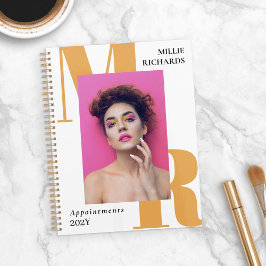 Agenda Gran cita fotográfica de las iniciales amarillas