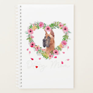 Agenda Gran dulce mamá de danés flor Perro Enamorado Re
