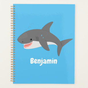 Agenda Gran ilustracion personalizado feliz de tiburón bl